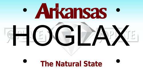 HOGLAX Arkansas License Plate