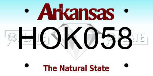 HOK058 Arkansas License Plate