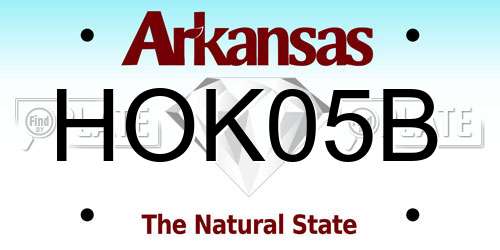 HOK05B Arkansas License Plate