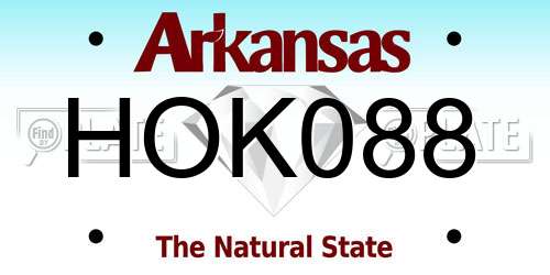 HOK088 Arkansas License Plate