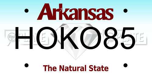 HOKO85 Arkansas License Plate
