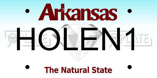 HOLEN1 Arkansas License Plate
