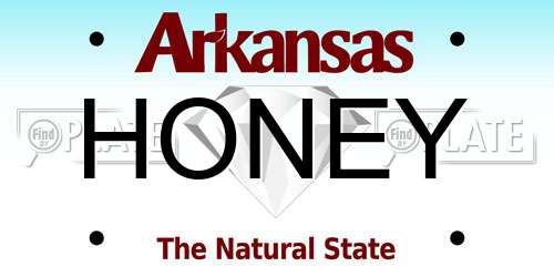 HONEY Arkansas License Plate