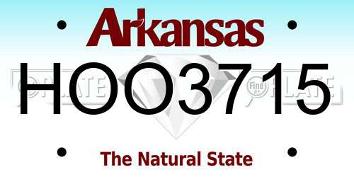 HOO3715 Arkansas License Plate