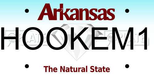 HOOKEM1 Arkansas License Plate
