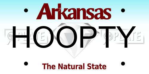 HOOPTY Arkansas License Plate