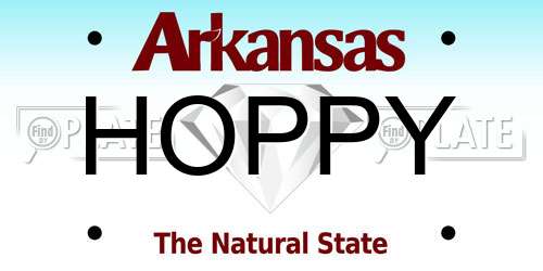 HOPPY Arkansas License Plate