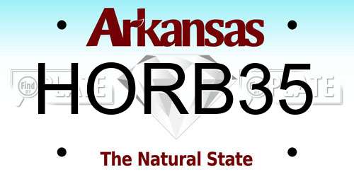 HORB35 Arkansas License Plate