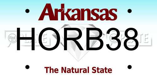 HORB38 Arkansas License Plate