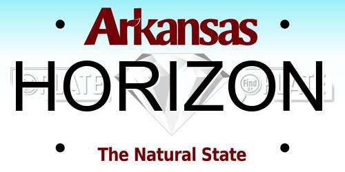 HORIZON Arkansas License Plate