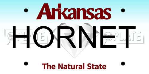 HORNET Arkansas License Plate