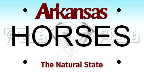 HORSES Arkansas License Plate