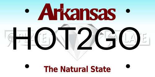 HOT2GO Arkansas License Plate