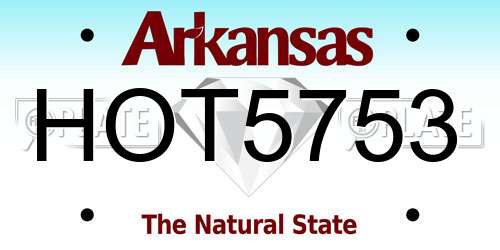 HOT5753 Arkansas License Plate