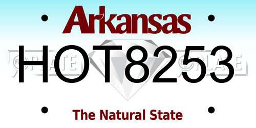 HOT8253 Arkansas License Plate