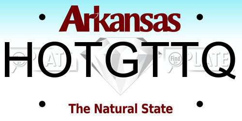 HOTGTTQ Arkansas License Plate
