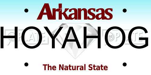 HOYAHOG Arkansas License Plate