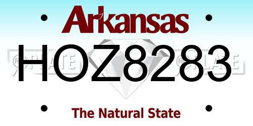 HOZ8283 Arkansas License Plate