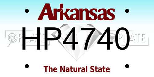 HP4740 Arkansas License Plate