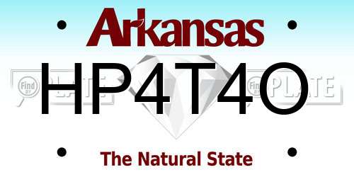 HP4T4O Arkansas License Plate