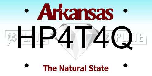 HP4T4Q Arkansas License Plate
