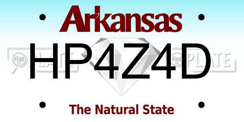 HP4Z4D Arkansas License Plate