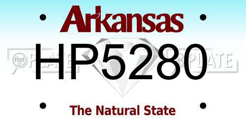 HP5280 Arkansas License Plate