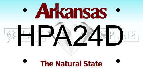 HPA24D Arkansas License Plate