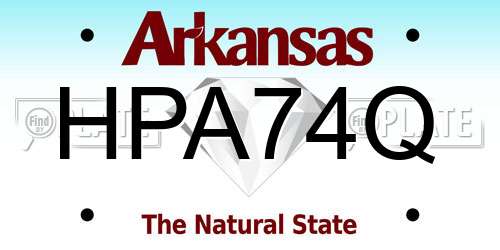 HPA74Q Arkansas License Plate
