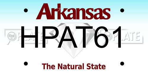 HPAT61 Arkansas License Plate