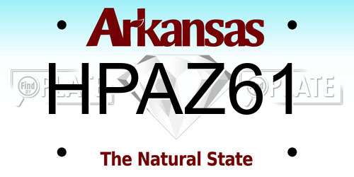 HPAZ61 Arkansas License Plate