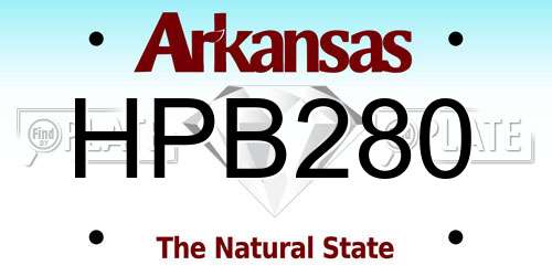 HPB280 Arkansas License Plate