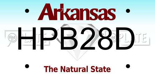 HPB28D Arkansas License Plate
