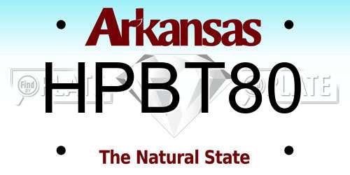HPBT80 Arkansas License Plate