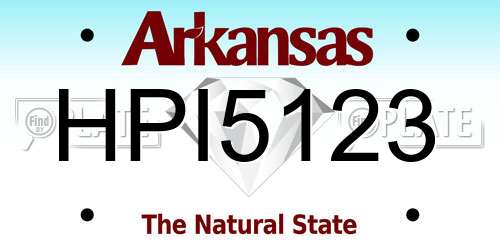 HPI5123 Arkansas License Plate