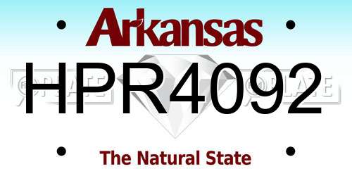 HPR4092 Arkansas License Plate