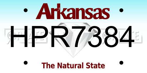 HPR7384 Arkansas License Plate