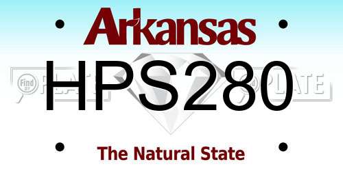 HPS280 Arkansas License Plate