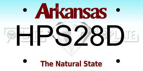 HPS28D Arkansas License Plate