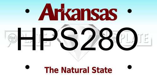 HPS28O Arkansas License Plate