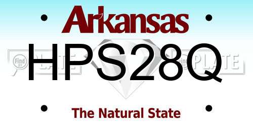 HPS28Q Arkansas License Plate
