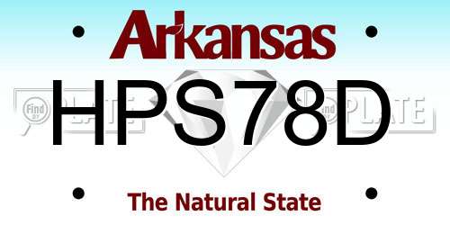 HPS78D Arkansas License Plate