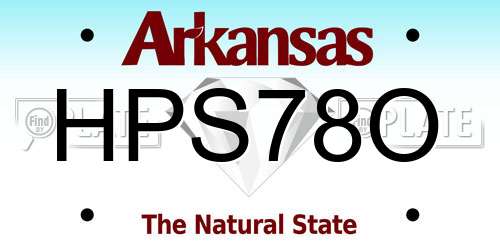 HPS78O Arkansas License Plate