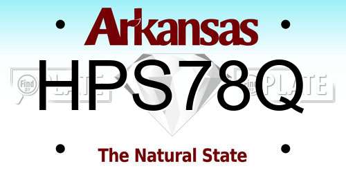 HPS78Q Arkansas License Plate
