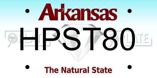 HPST80 Arkansas License Plate