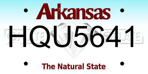 HQU5641 Arkansas License Plate