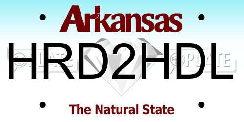 HRD2HDL Arkansas License Plate