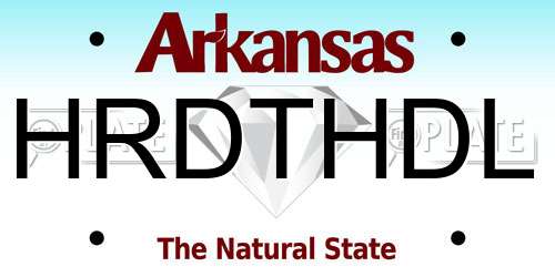 HRDTHDL Arkansas License Plate