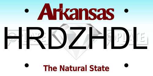 HRDZHDL Arkansas License Plate