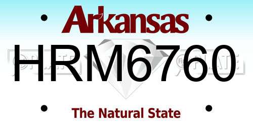 HRM6760 Arkansas License Plate